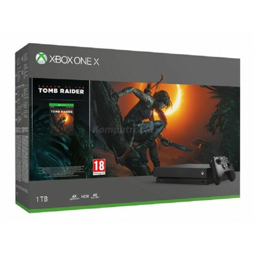 Microsoft XBOX ONE X 1TB Black + Shadow Of The Tomb Raider Slike