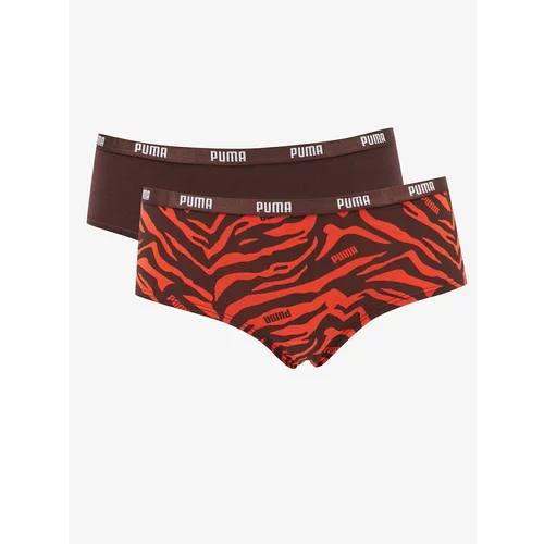 Puma Set of two women's panties in brown and red Printed AOP Hi - Women