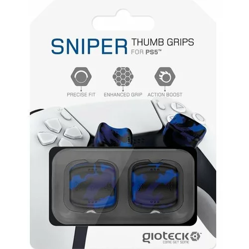Gioteck thumb grips sniper za PS5 - maskirno modre barve