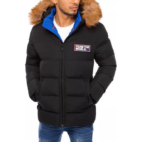 DStreet black men's quilted winter jacket TX3955  Cene