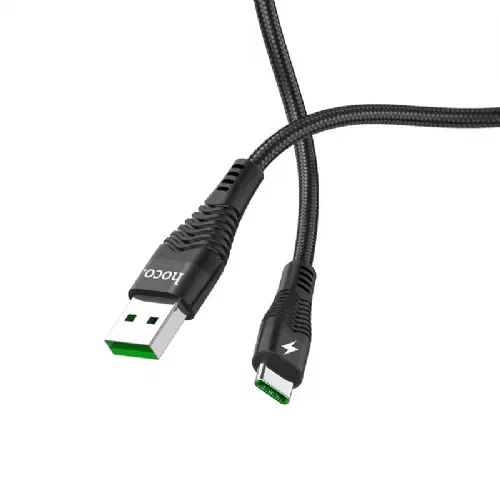 Hoco podatkovni kabel U53 Flash Type C 1,2m QC 5A pleten črn