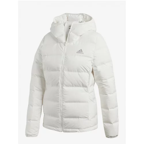 Adidas White Quilted Jacket Performance - Women