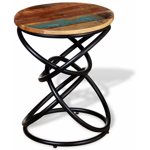 vidaXL Odstavna mizica iz trdnega predelanega lesa