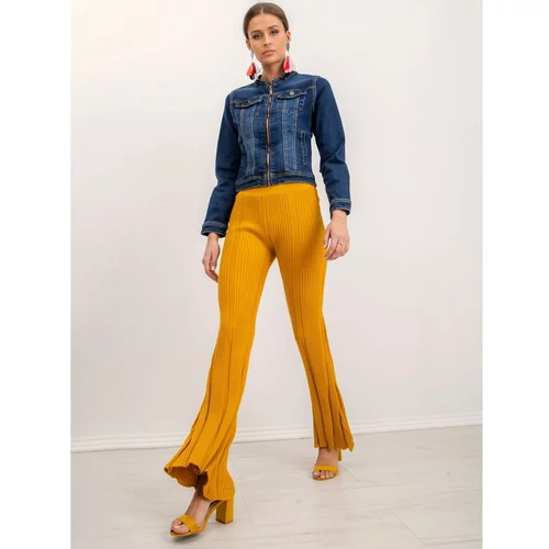 Fashionhunters Women´s mustard BSL pants