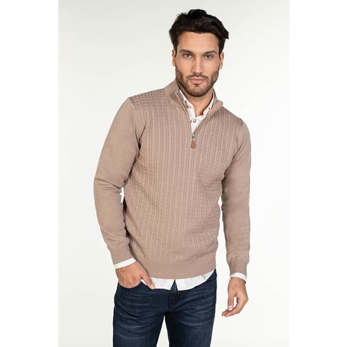 Barbosa muški džemper mdz-8093-50 50 - pesak