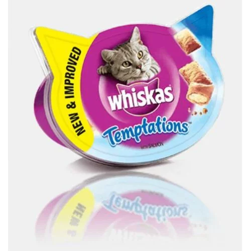 Mars pet Whiskas prigrizek Temptations losos, 60 g, hrana za mačke