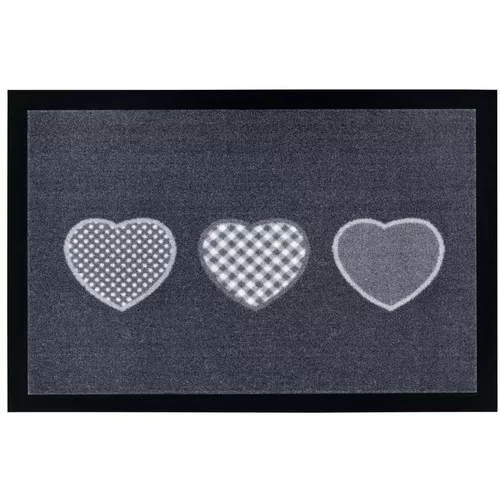 Hanse Home Sivi otirač Hearts, 40 x 60 cm