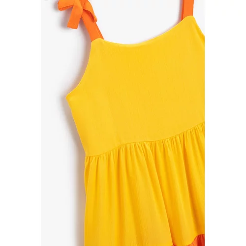 Koton Color Block Strap Midi Dress