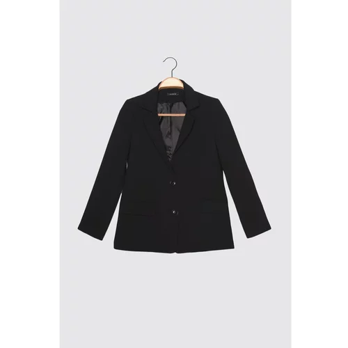 Trendyol Black Cotton Blazer Jacket