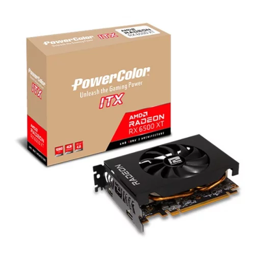 Powercolor AMD Radeon RX 6500 XT 4GB ITX HDMI DisplayPort (AXRX 6500XT 4GBD6-DH)
