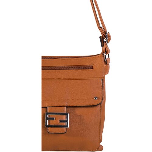 Fashionhunters Brown small shoulder bag with an adjustable strap