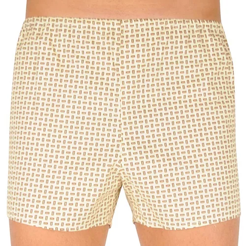 Foltýn Classic men's shorts beige with rectangles
