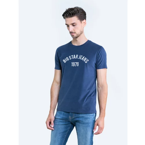 Big Star Man's T-shirt_ss T-shirt 150686 Blue Knitted-403