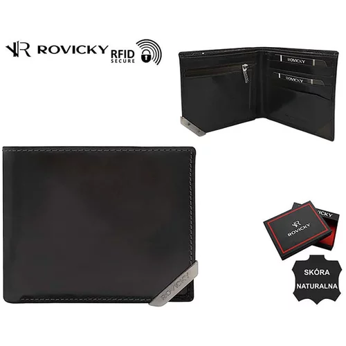 Fashionhunters Black and dark brown men's horizontal wallet