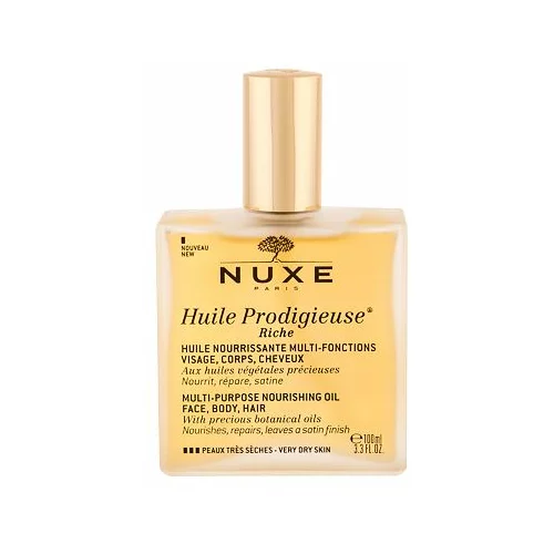 Nuxe Huile Prodigieuse® Riche Multi-Purpose Oil suho olje za obraz, telo in lase 100 ml