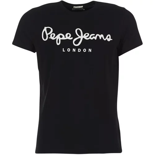 Pepe Jeans Majice s kratkimi rokavi ORIGINAL STRETCH Črna