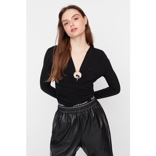 Trendyol X Sagaza Studio Black Stone Accessory Detailed Body