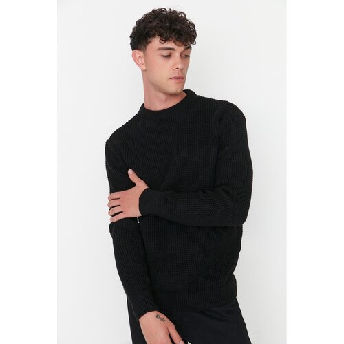 Trendyol Men's Regular Fit Crew Neck Textured Knitwear Sweater  Cene