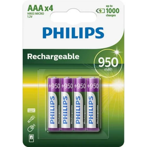 Philips baterija aaa polnilna blister 4KOS