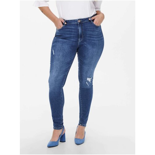 Only Blue Skinny Fit Jeans CARMAKOMA Laola - Women Cene