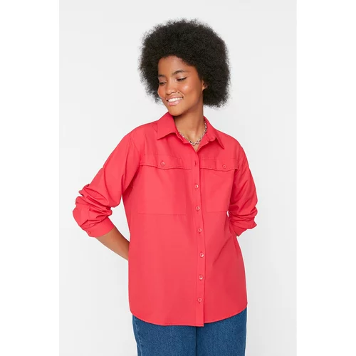 Trendyol Red Double Pocket Shirt