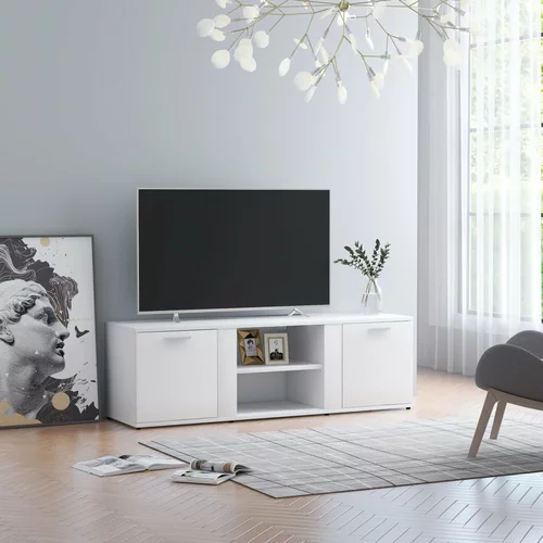 vidaXL TV omarica bela 120x34x37 cm iverna plošča