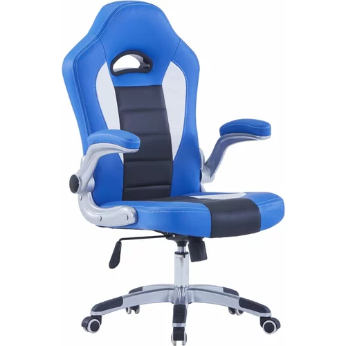 vidaXL gaming stol iz modrega umetnega usnja