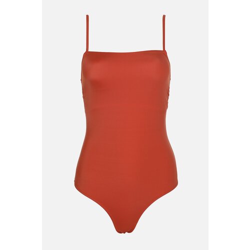 Trendyol Cinnamon String Strap Swimsuit