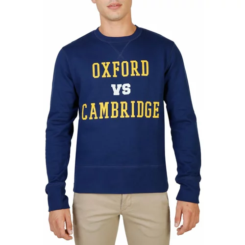 Oxford University OXFORD-FLEECE-CREWNECK-NAVY pulover modra