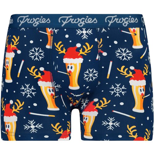 Frogies Men's boxers Smoke beer navy Christmas