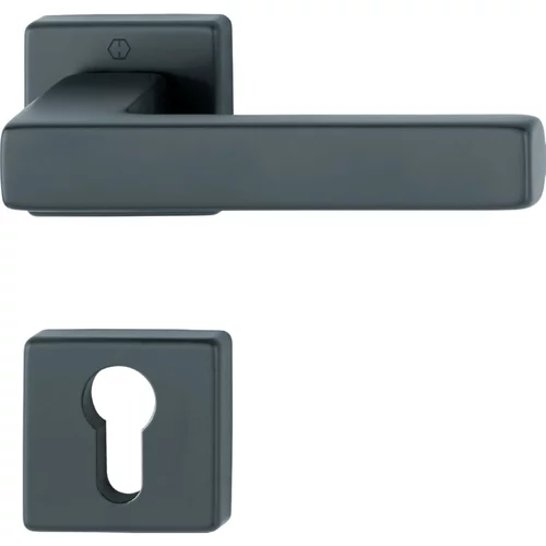 HOPPE Kljuka za vrata Toulon (cilinder, črne barve, aluminij)