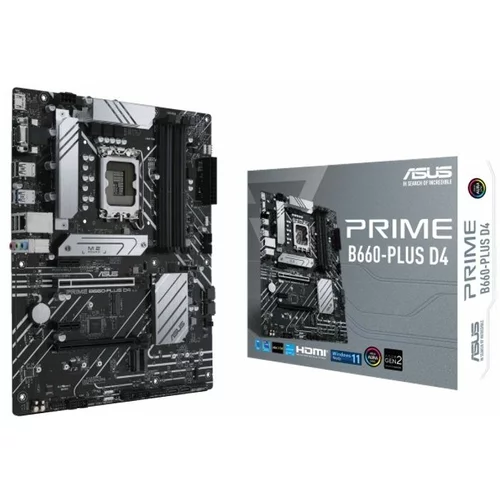 Asus Osnovna plošča Prime B660-PLUS D4, LGA1700, DDR4, ATX MB