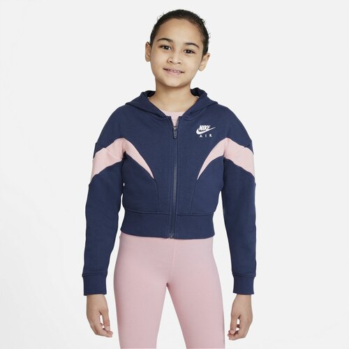 Nike duks za devojčice za fitnes AIR FULL-ZIP HOODIE plava DD7137 Slike