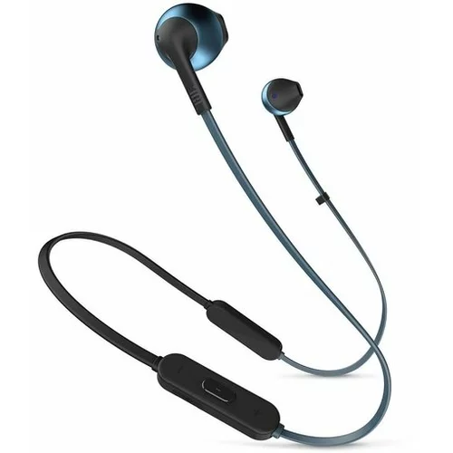 Jbl brezžične ušesne slušalke z mikrofonom T205BT modre