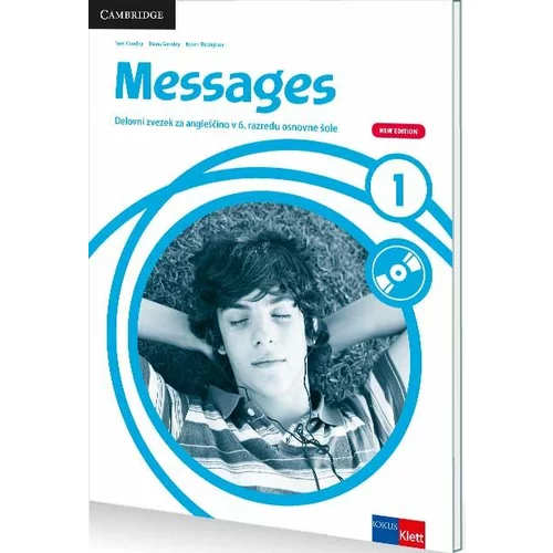  MESSAGES 1, New Edition, delovni zvezek za angleščino z avdio CD-jem v 6. razredu osnovne šole