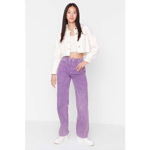 Trendyol Purple Low Waist Wide Leg Jeans Cene