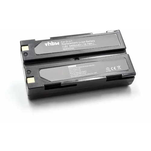 VHBW Baterija D-LI1 za Pentax EI-2000 / HP PhotoSmart 912, 3400 mAh