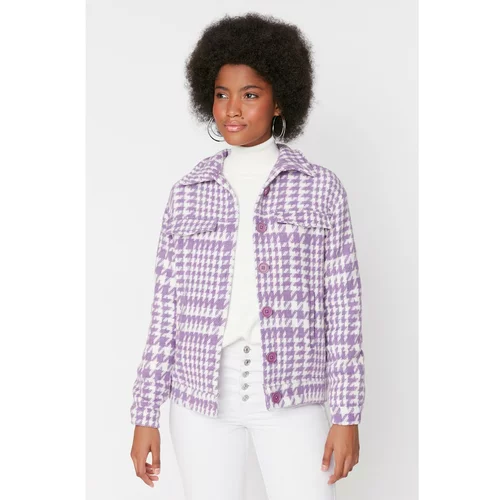Trendyol Lilac Buttoned Jacket Cachet Coat